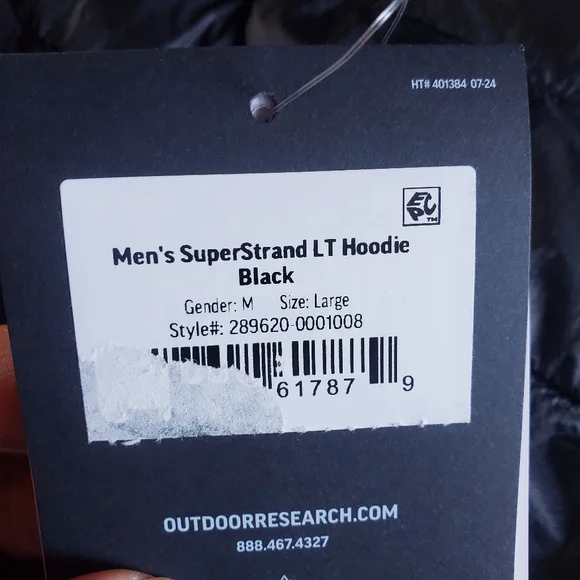 SuperStrand LT Insulated Hoodie Water Resistant Windproof Packable Quilted Large - Picture 6 of 11